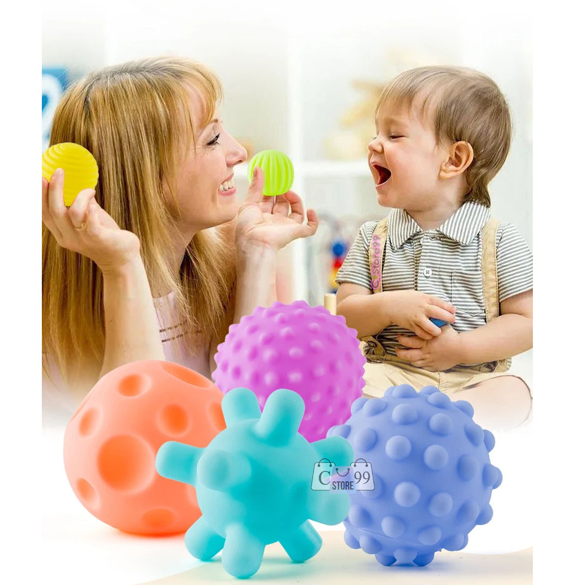  Pelotas Sensoriales Para Bebes Pack X6 